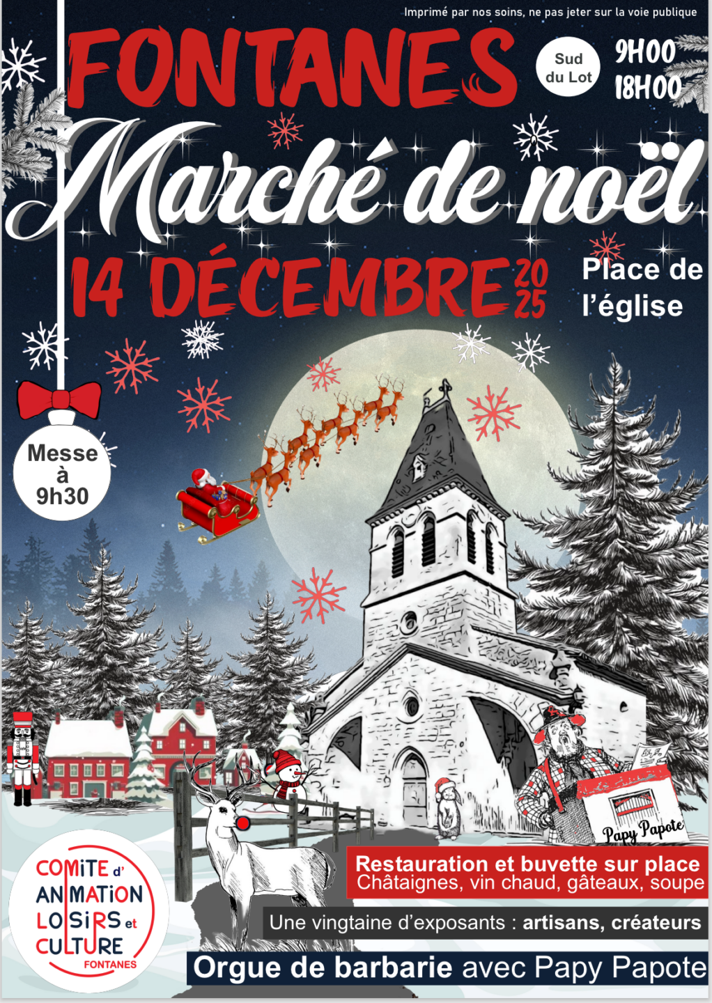 Concert et marché de noël à Fontanes