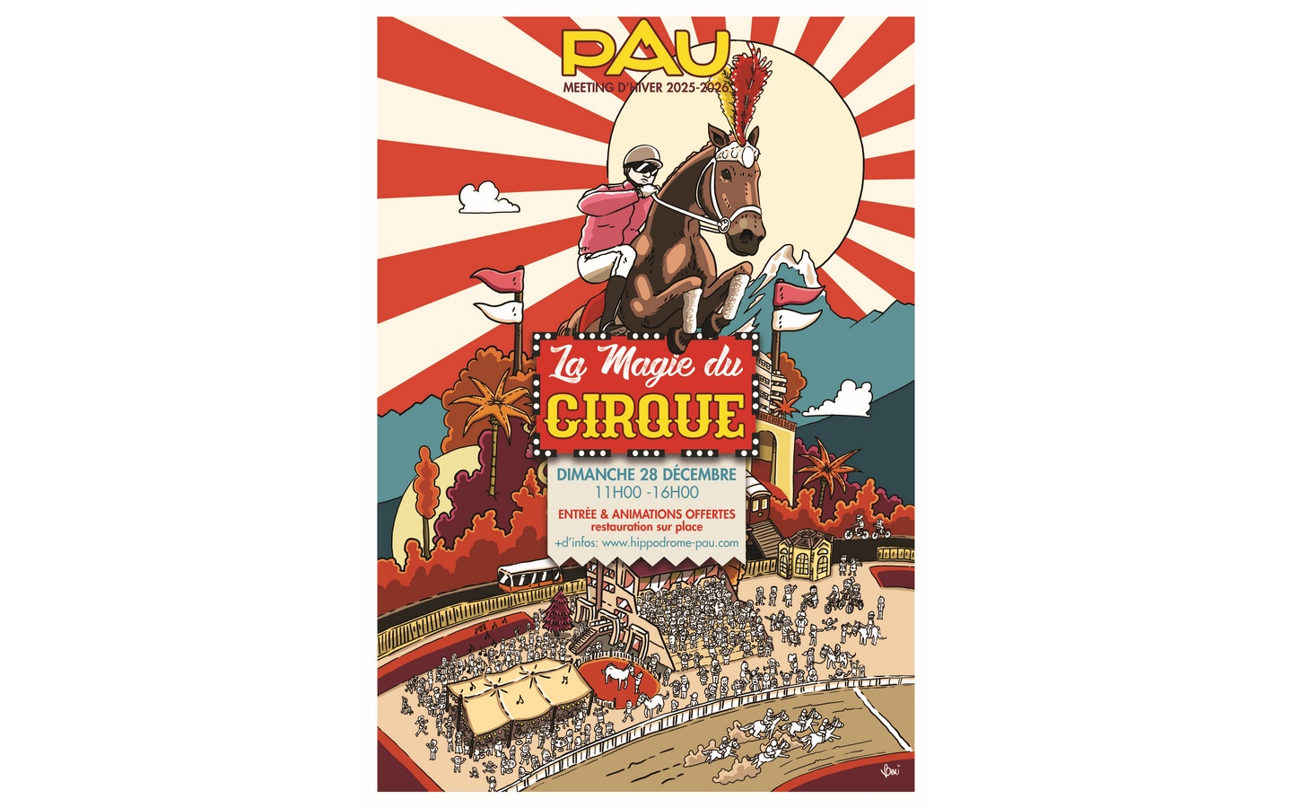 Courses Hippodrome de Pau La magie du cirque