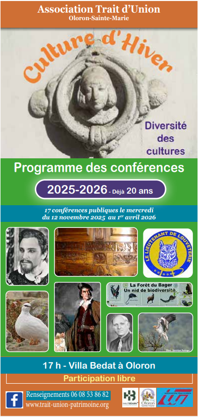 Culture d’hiver conférence L’étonnante histoire de la sidérurgie en Béarn Auditorium Villa Bedat Oloron-Sainte-Marie 2026-01-21 Culture d'hiver conférence L’étonnante histoire de la sidérurgie en Béarn