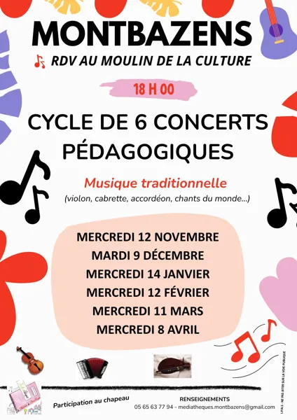 Cycle de 6 concerts pédagogiques