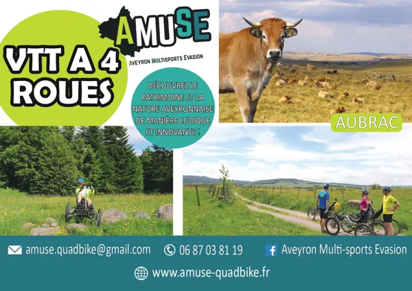 Découverte de l'Aubrac en Randonnée en VTT 4 roues (Quadbike) à Brameloup
