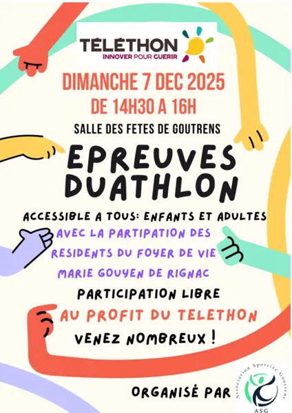 Epreuve Duathlon au profit du Téléthon