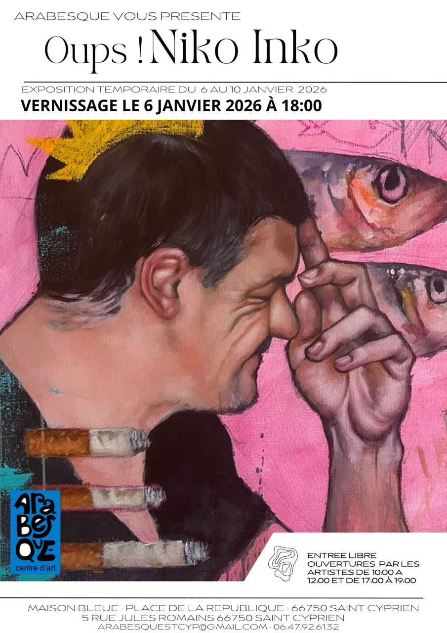 EXPOSITION OUPS PAR NIKO INKO CHEZ ARABESQUE