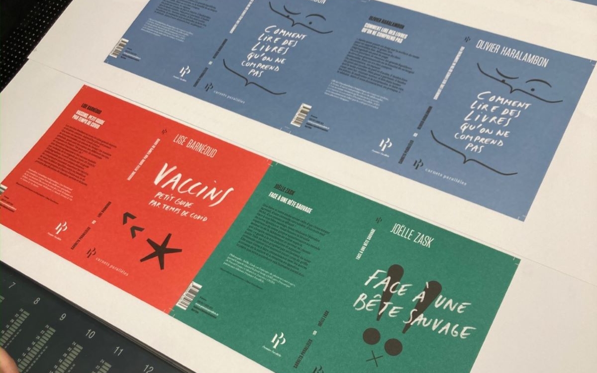 Exposition sur la collection de livres Carnets Parallèles Médiathèque de la Canopée Paris