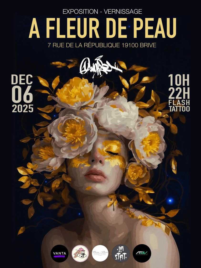 Exposition vernissage A fleur de peau - Galerie La Station Brive