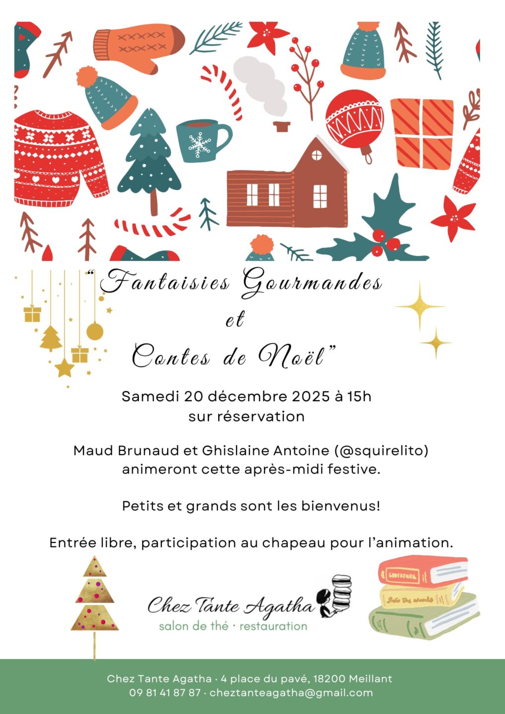 Fantaises gourmandes et Contes de Noël 4 Place du Pavé Meillant 2025-12-20 Fantaises gourmandes et Contes de Noël