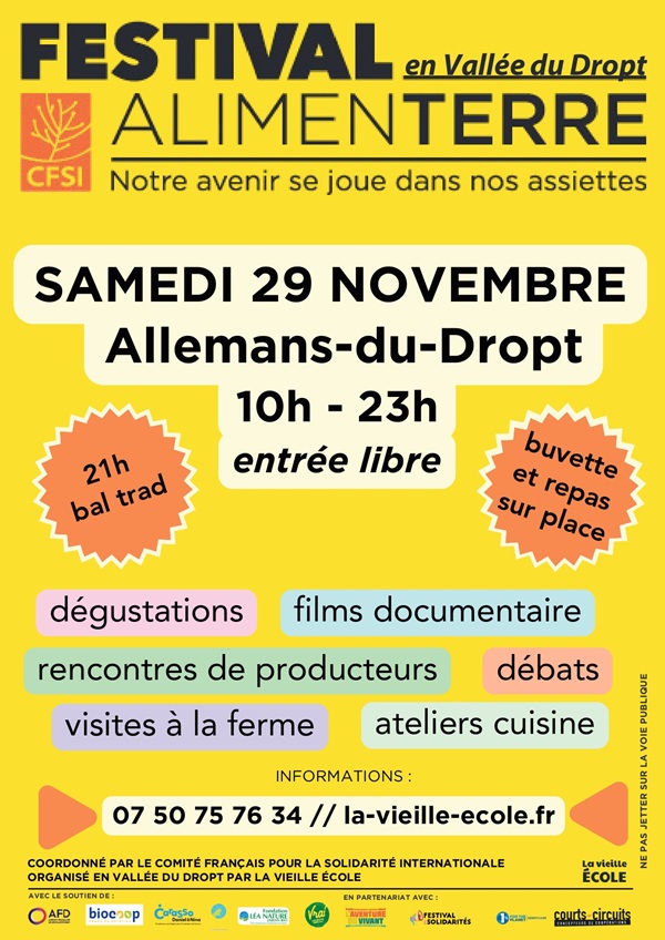 Festival Alimenterre en Vallée du Dropt Notre avenir se joue dans nos assiettes