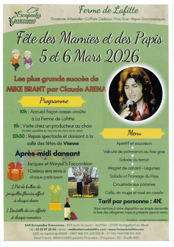 Fête des mamies et des papis Repas dansant