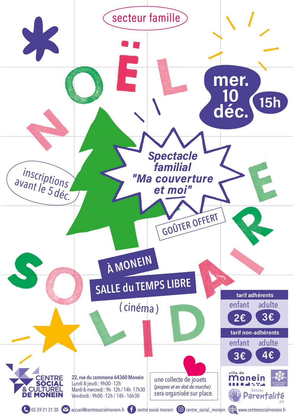 Journée de Noël solidaire 22 rue du commerce Monein 2025-12-10 Journée de Noël solidaire