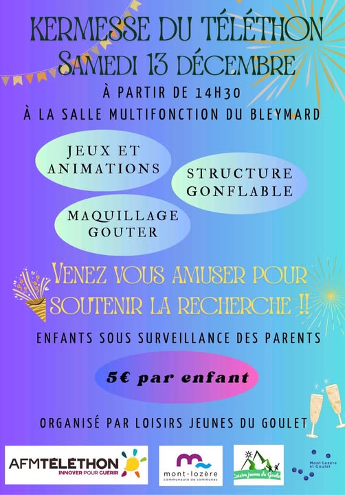 KERMESSE AU PROFIT DU TÉLÉTHON