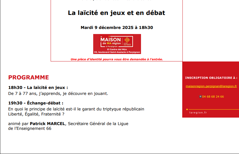  LA LAÏCITÉ EN JEUX ET EN DÉBAT 