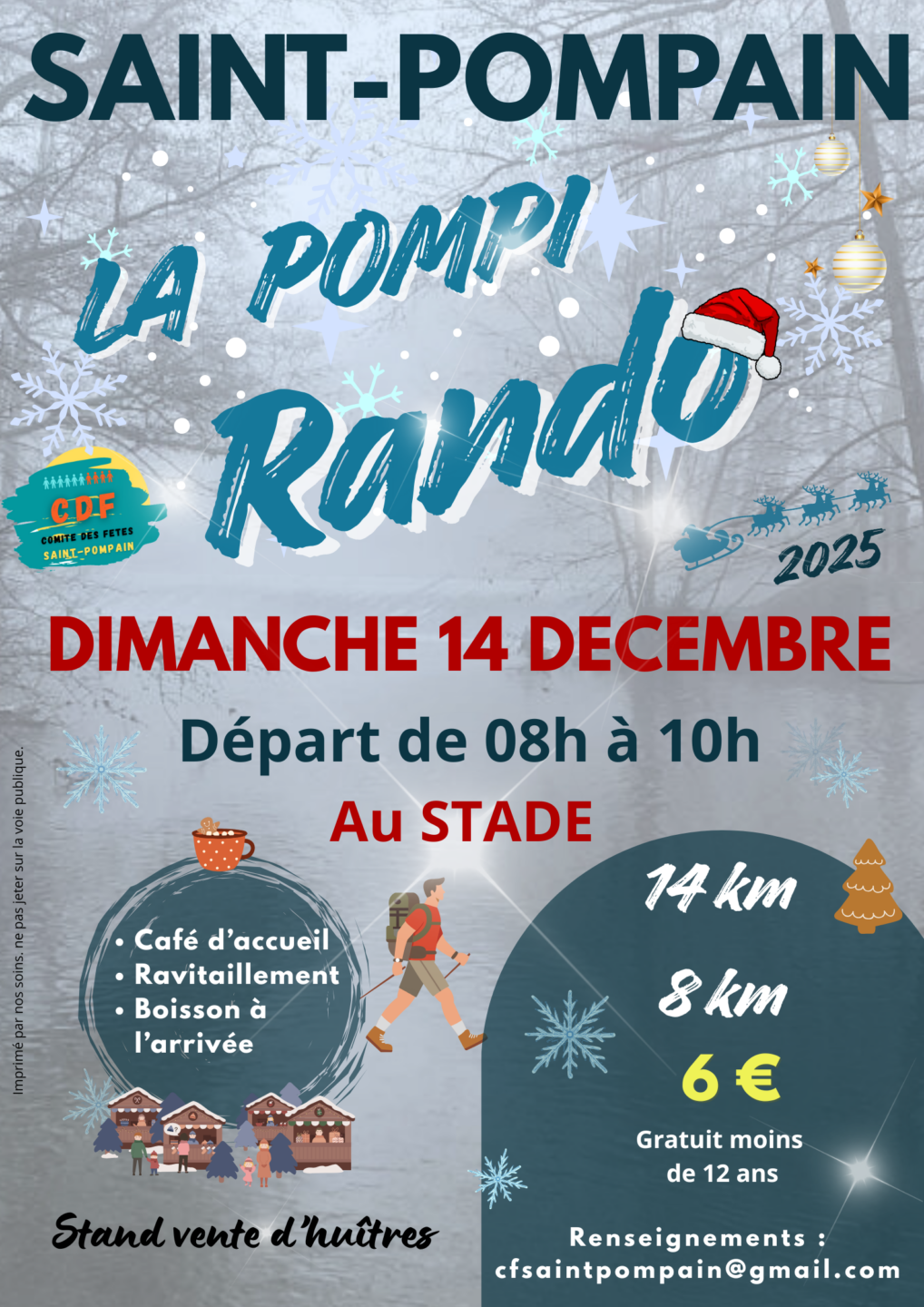 La Pompi’Rando de Noël 3éme édition Rue de la Croix-Guérin Saint-Pompain 2025-12-14 La Pompi'Rando de Noël 3éme édition