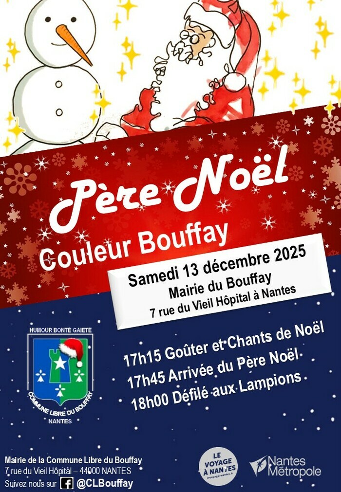 Le Père Noel Couleur Bouffay 2025 Commune libre du Bouffay Nantes