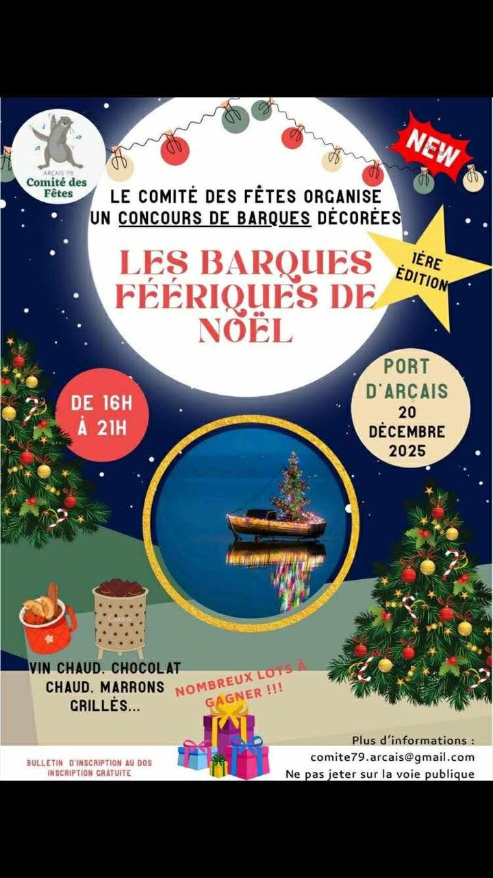 Les barques féeriques de Noël à Arçais