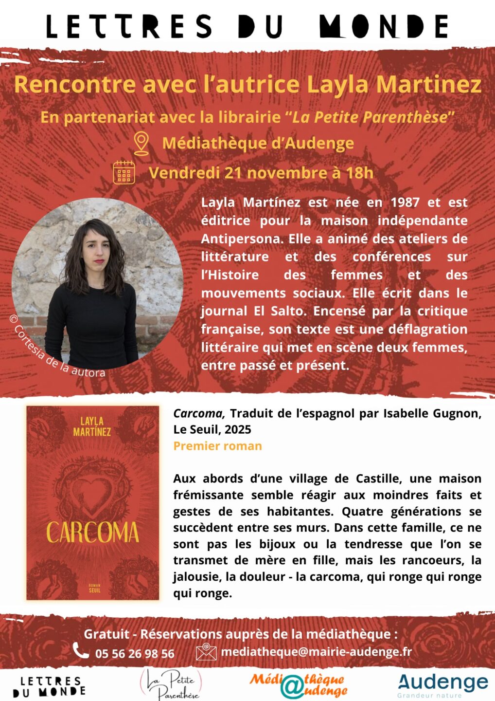 Lettres du monde rencontre avec l'autrice Layla Martinez