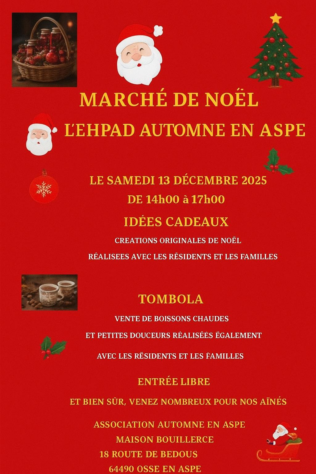 Marché de Noël de l'EHPAD Automne en Aspe