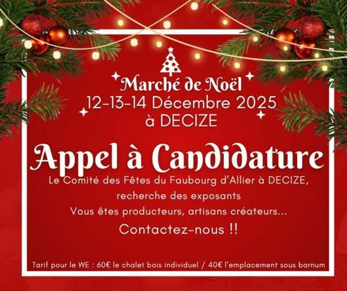 Marché de Noël du Faubourg d'Allier local place 8 mai Decize