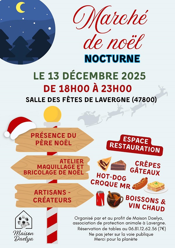 Marché de Noël nocturne