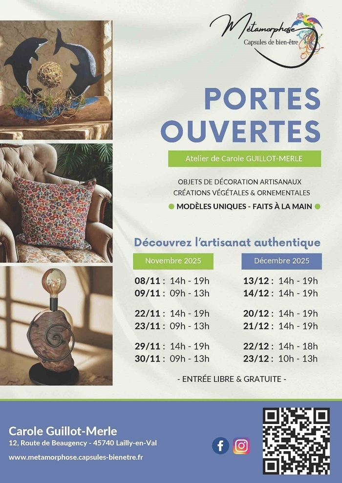 Métamorphose Capsules de Bien Etre 12 route de Beaugency 45740 Lailly en Val Lailly-en-Val
