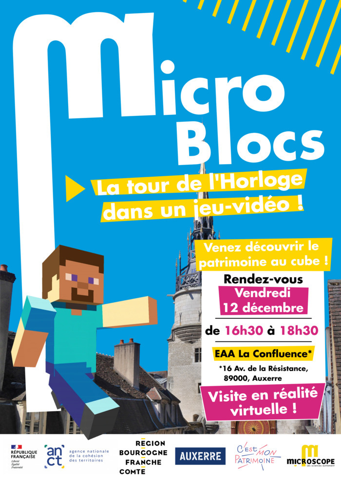 Micro-Blocs : La tour de l'Horloge au cube ! La Confluence Auxerre