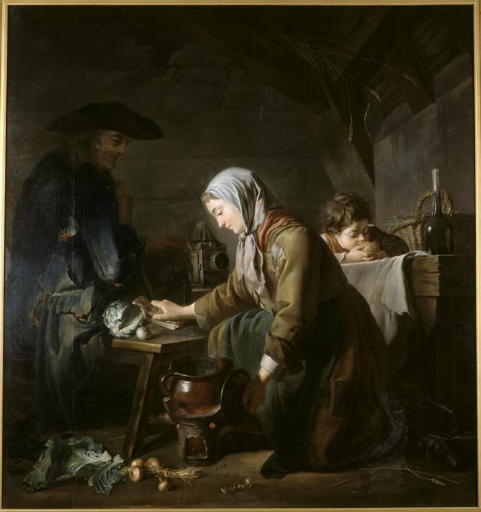 Midi-flash : Les apprêts d'un déjeuner de Jacques François Amand. Musée Quai Zola Rennes