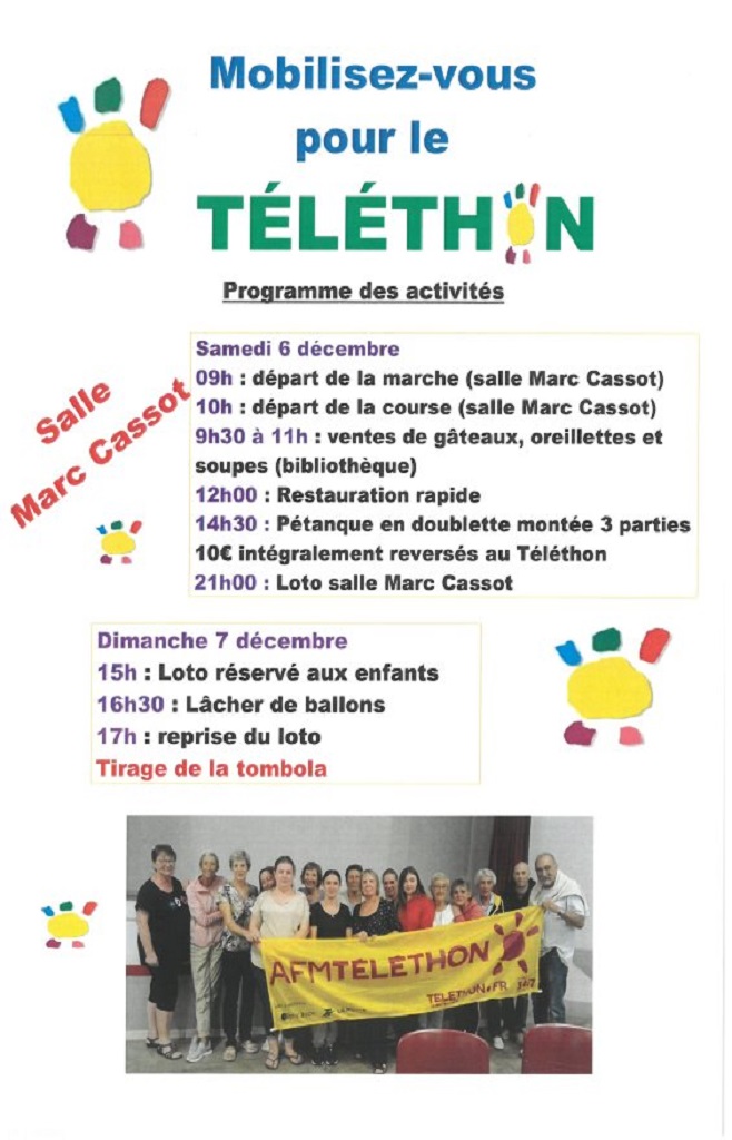 MOBILISEZ-VOUS POUR LE TÉLÉTHON
