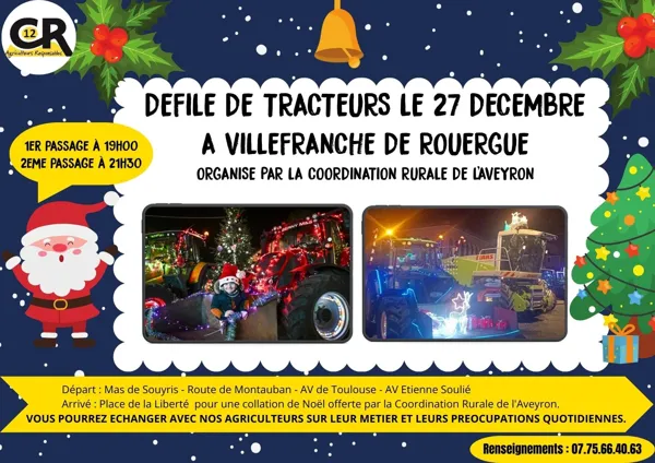 Noël Défilé de tracteurs
