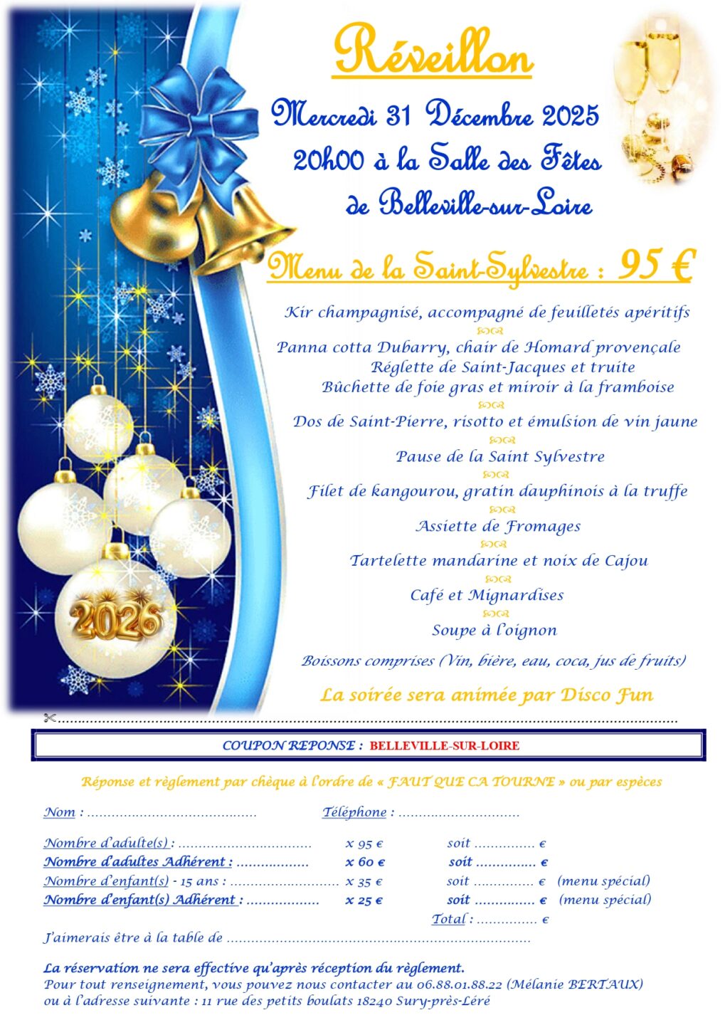 [Noël en Grand Sancerrois] Réveillon de la Saint Sylvestre