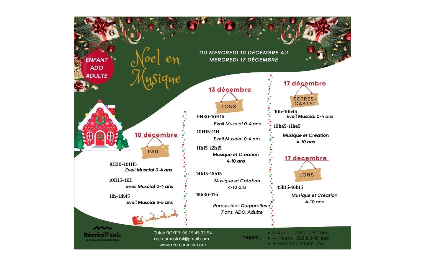 NOEL en Musique Eveil Musical 0-5 ans