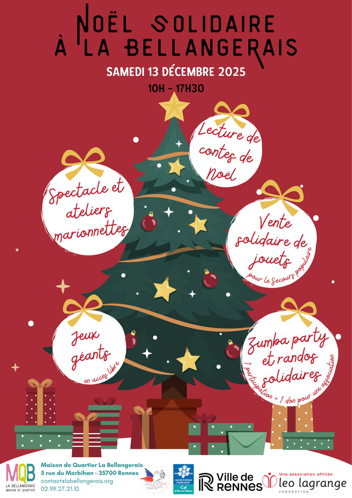 Noël Solidaire 2025 Maison de quartier La Bellangerais Rennes