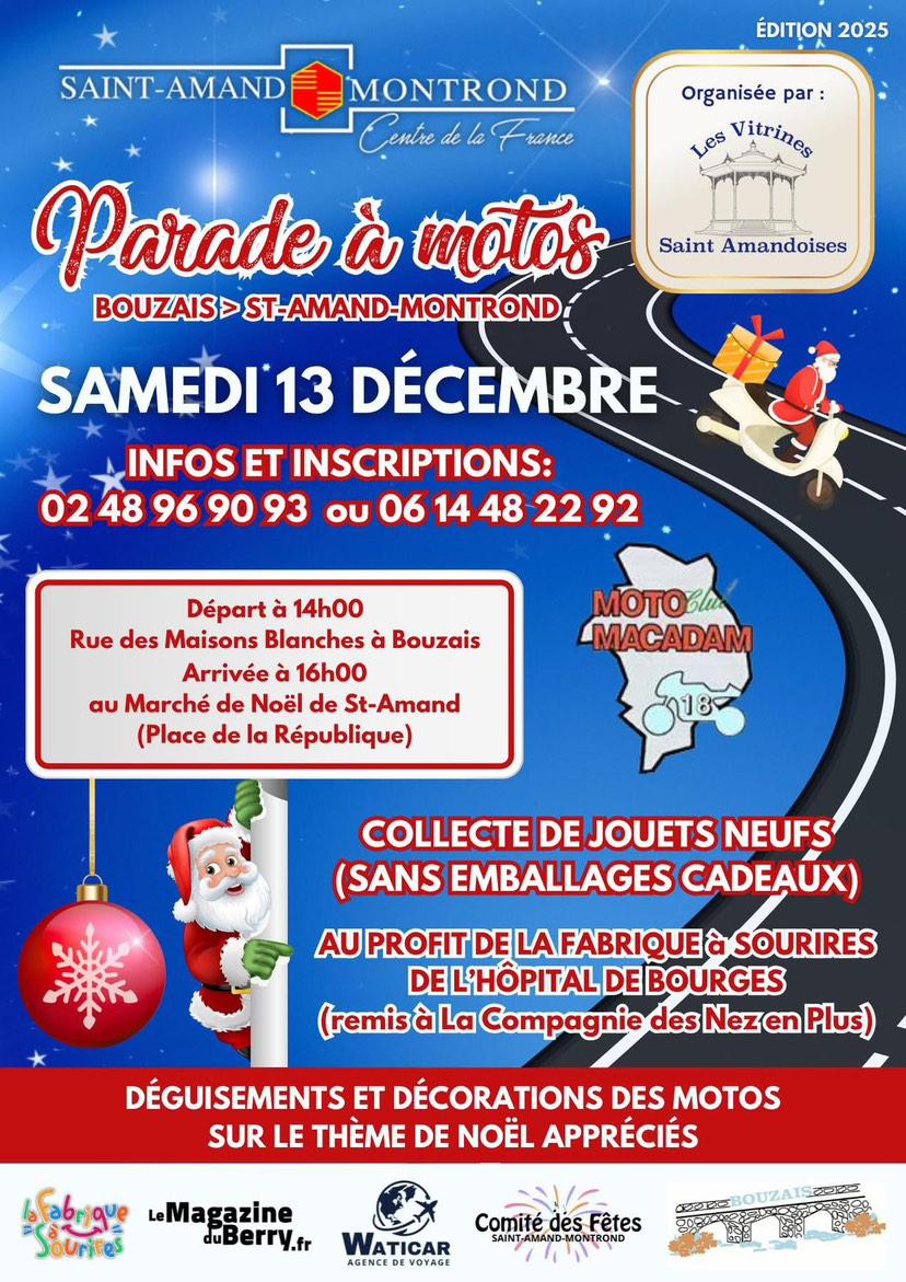 Parade à motos Bouzais-Saint-Amand-Montrond