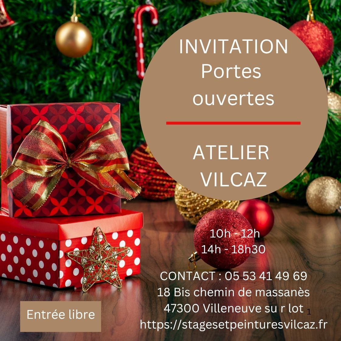Portes ouvertes de Noël de l'Atelier Vilcaz