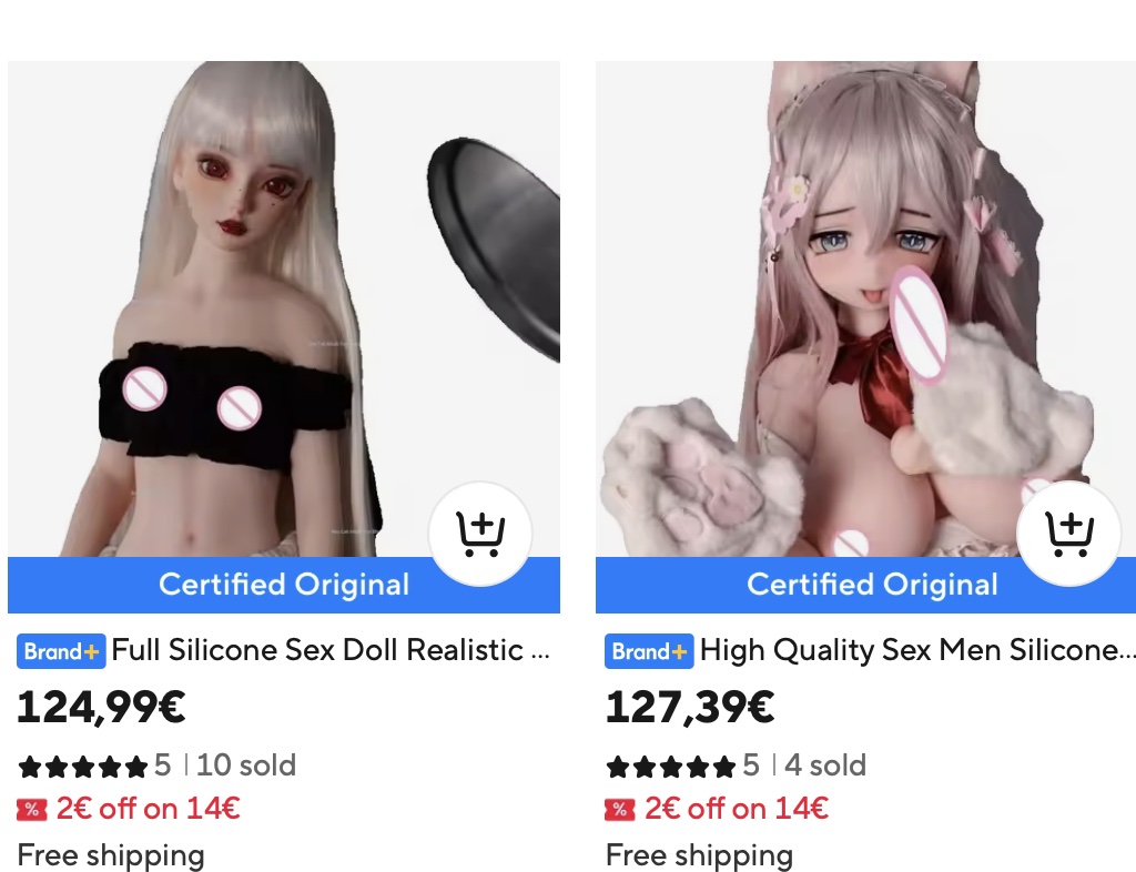 poupee enfant ado sexe shein aliexpres