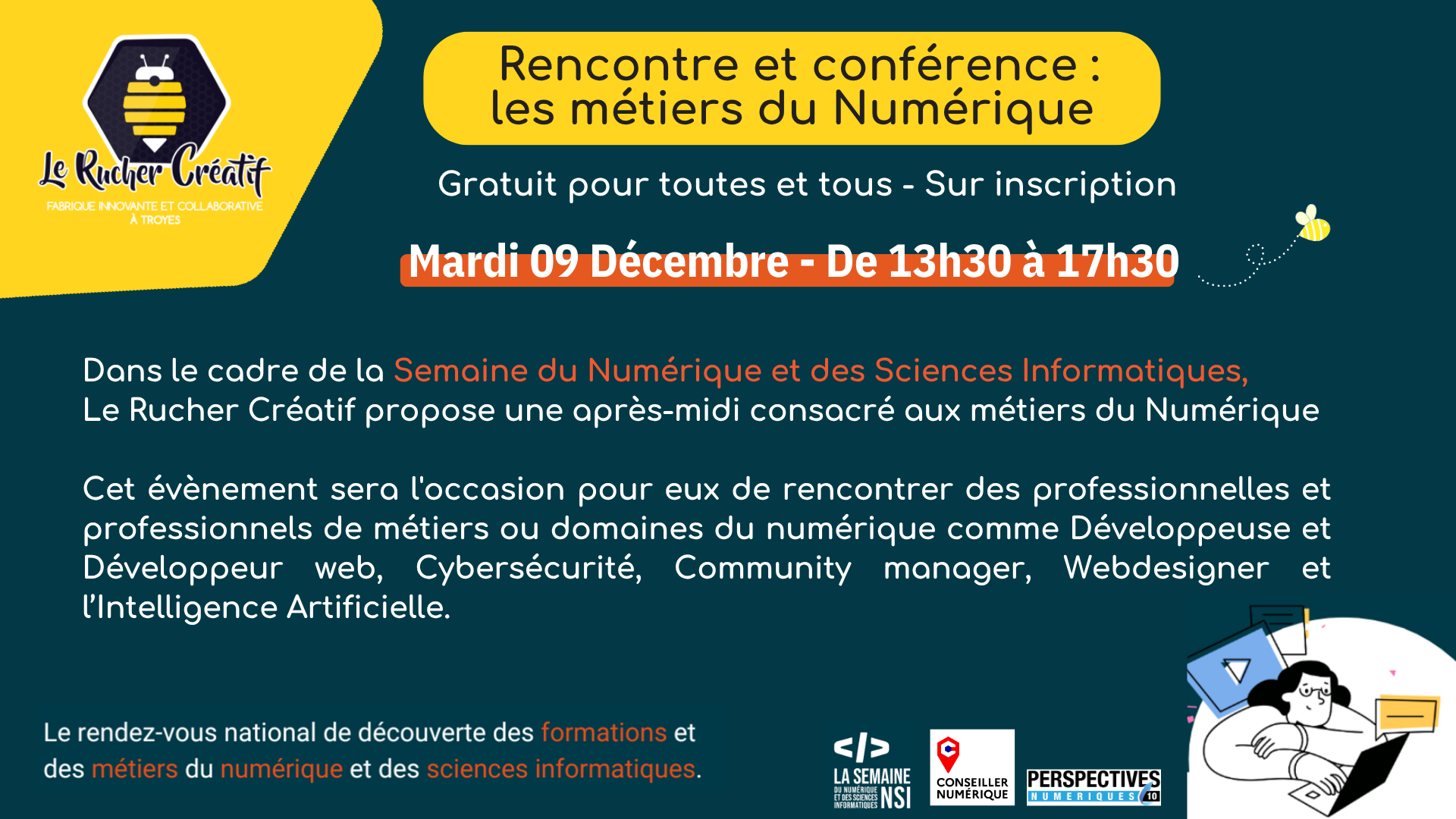 Rencontre et conférence les métiers du Numérique