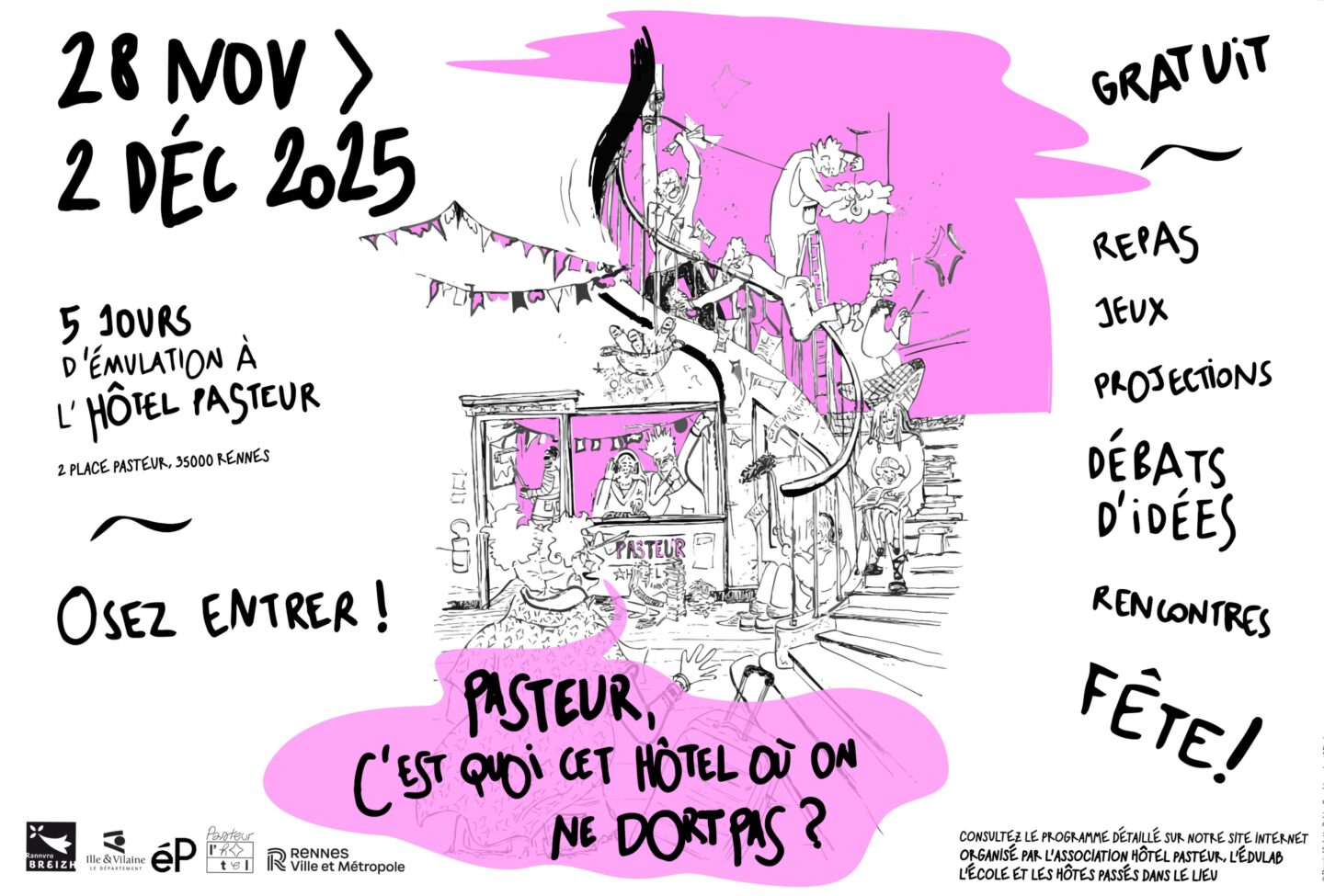 rennes hotel pasteur novembre decembre 2025