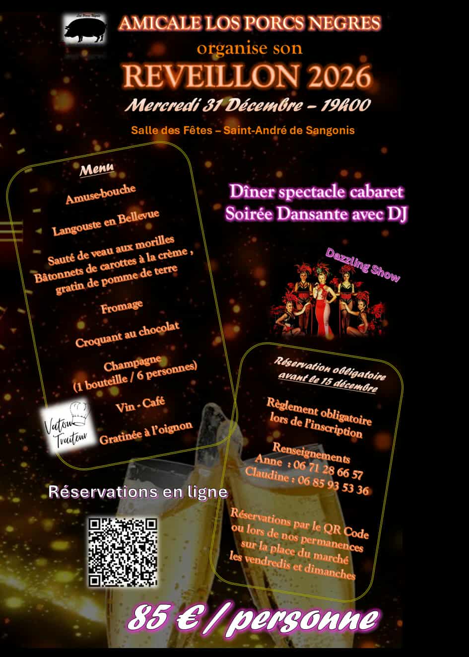 RÉVEILLON 2026 AVEC L’AMICALE LOS PORCS NÈGRES