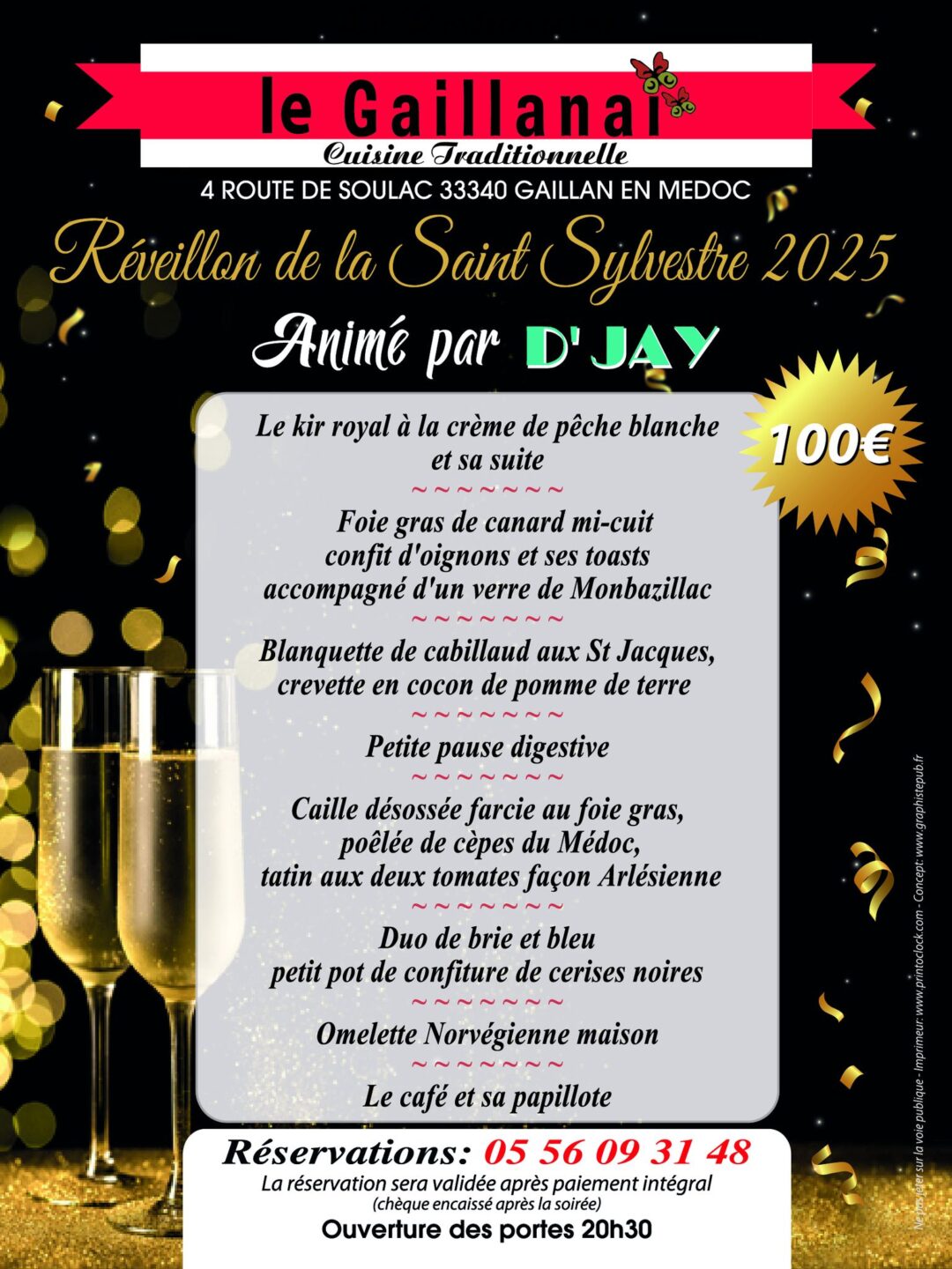 Réveillon de la Saint-Sylvestre au Gaillanai