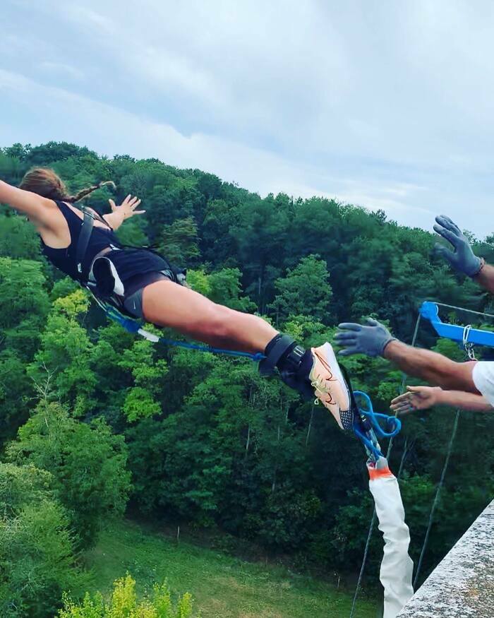 Saut à l'élastique Cluis viaduc de l'Auzon Cluis