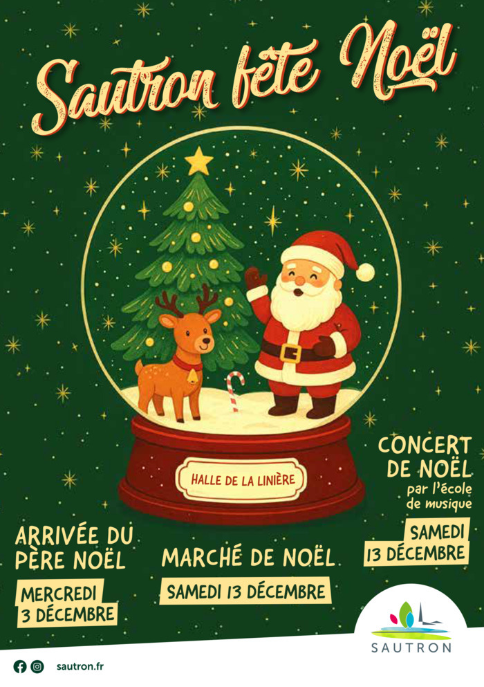 Sautron fête Noël : marché de Noël le 13 décembre Halle de la Linière