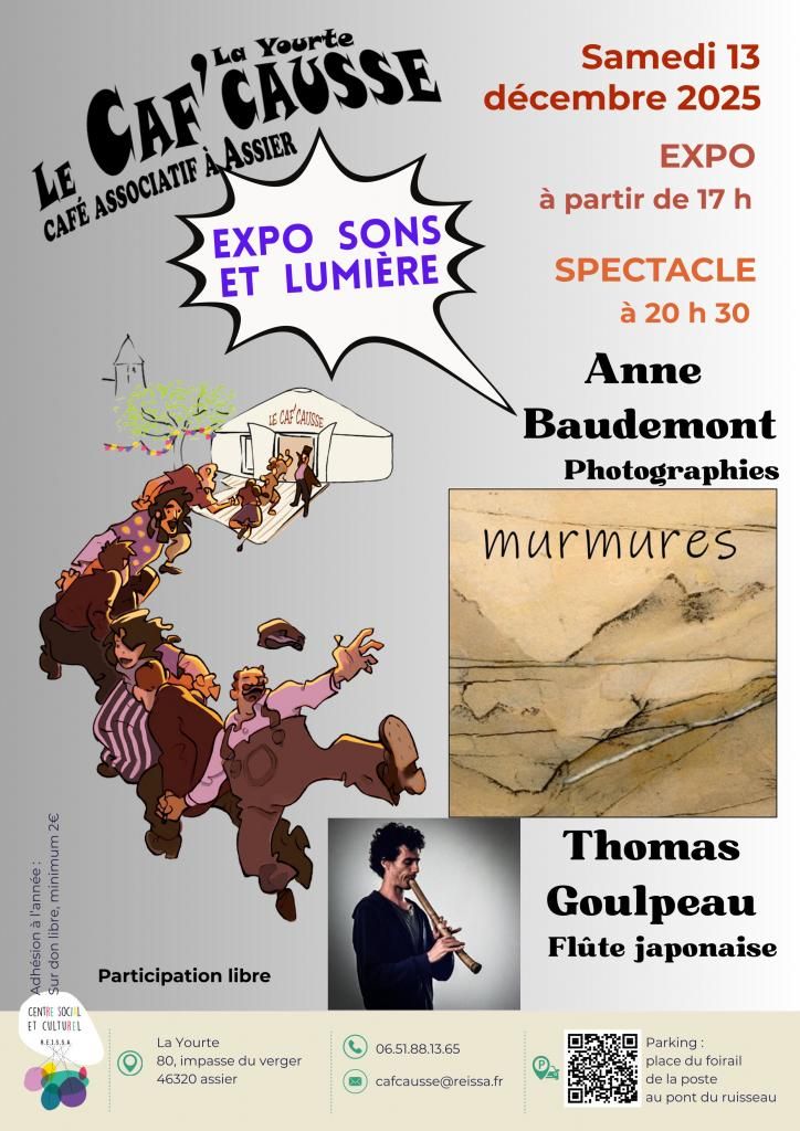 Soirée d’ouverture de l’exposition murmures d’Anne Baudemont au caf’causse Assier 80 Soirée d'ouverture de l'exposition murmures d’Anne Baudemont au caf'causse Assier