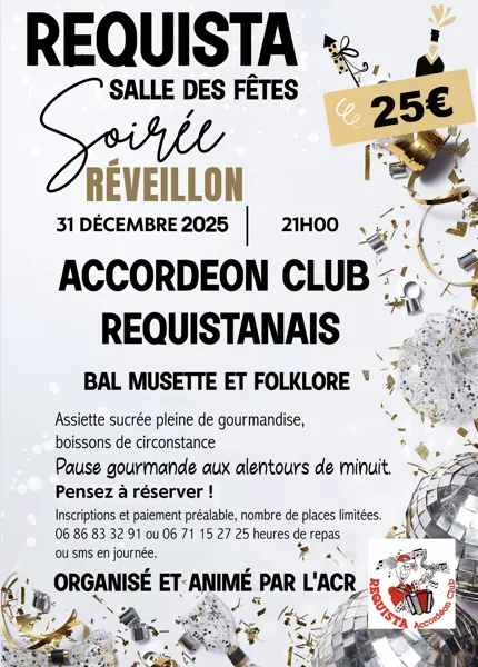 Soirée Réveillon de l’Accordéon Club Réquistanais