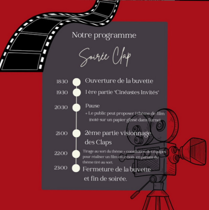 SOIREES CLAP (Initiation au Cinéma) Maison de Quartier Champ de Mars Nantes