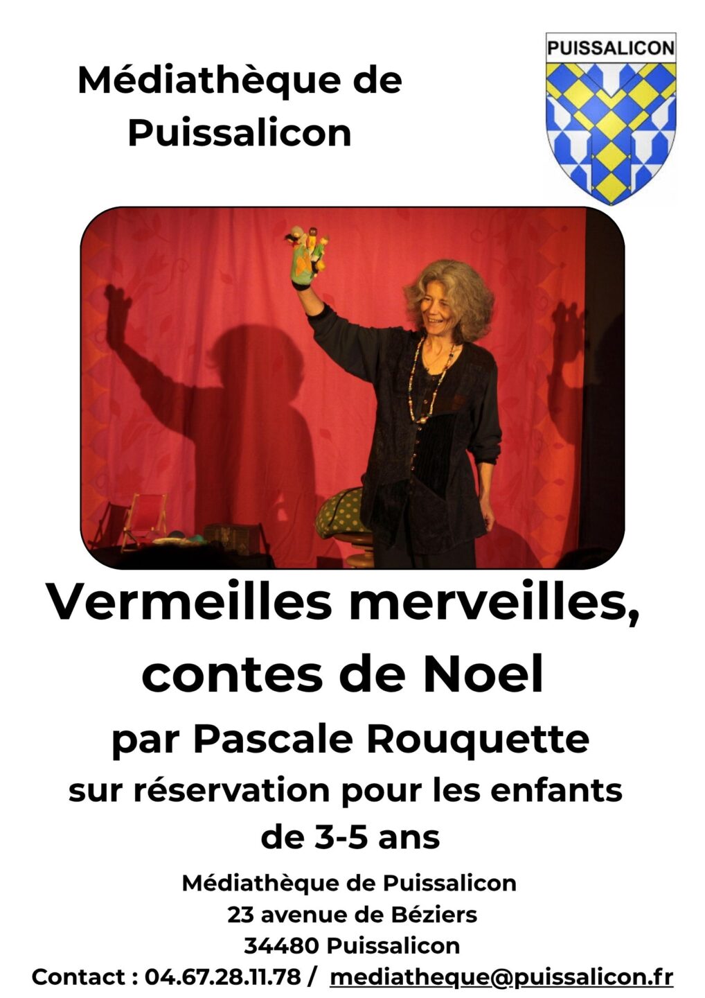 SPECTACLE DE CONTES VERMEILLES MERVEILLES 23 avenue de Beziers Puissalicon 2025-12-17 SPECTACLE DE CONTES VERMEILLES MERVEILLES