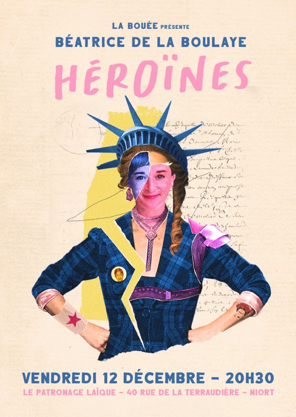 Spectacle Héroïnes par Béatrice de La Boulaye à Niort