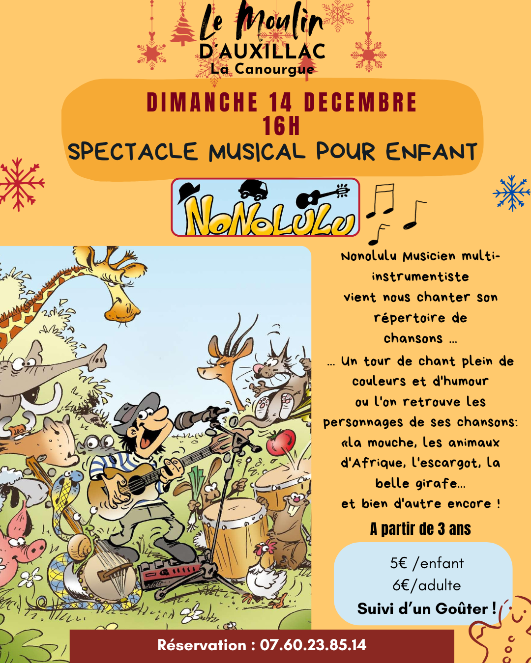SPECTACLE MUSICAL AU MOULIN D'AUXILLAC NONOLULU