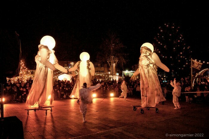 Spectacle nocturne Totems - Le Voyage en Hiver Nantes Centre et Quartiers