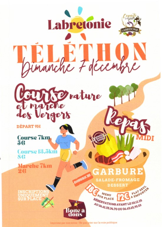 Téléthon course nature et marche des vergers