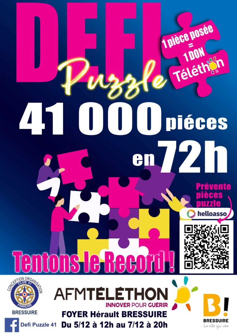 Téléthon Défi puzzle Bressuire