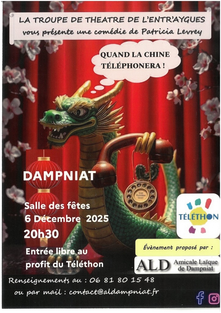 TELETHON pièce de théâtre Quand la Chine téléphonera