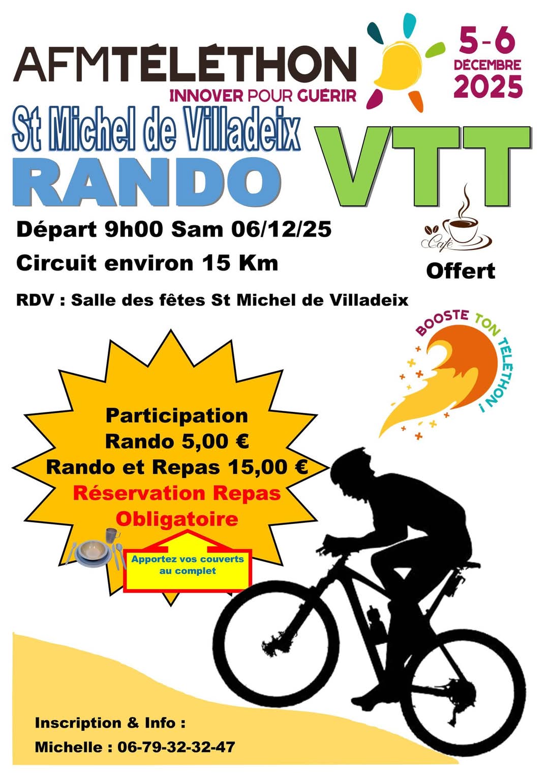 Téléthon rando VTT et repas
